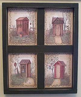 OUTHOUSE BATHROOM WALL DECOR WOODEN NEW GIFT  