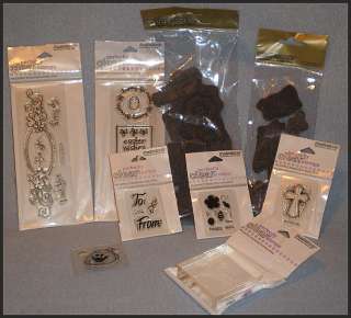   Acrylic Stampendous Stamp Set Mix Lot B Borders Holiday Rubber Stamps