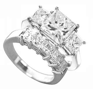 carat princess cut 3 stone diamond ring three stone  