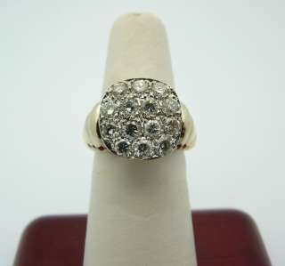   Carat Diamond Cluster Ring 14k/925 Ladies Womens Ring $2750 obo  