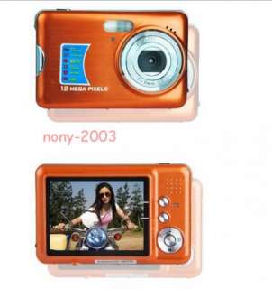 New Ultra Thin Orange 2.7 TFT DIGITAL CAMERA 12.0 MP  