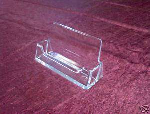 Clear plastic business card display stand holders  
