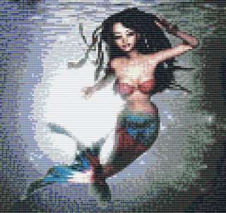   128x121cm   DIY artwork   Mermaid   swimming pool decoration  
