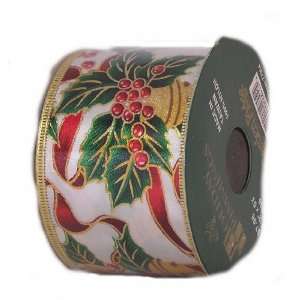   Christmas Jingle Bell and Holly Ribbon Arts, Crafts & Sewing