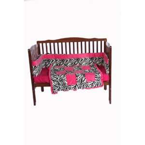  Baby Doll Zebra Minky Crib Bedding Set with Bumper Baby