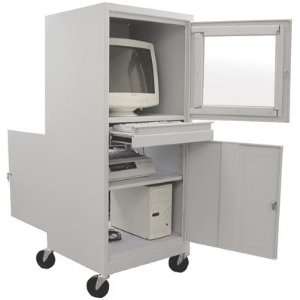 Lee Steel Mobile Computer Security Workstation   For CRT Monitor 