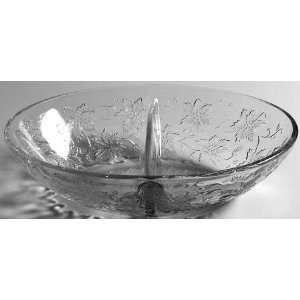   House Crystal Fantasia Divided Oval Vegetable Bowl, Crystal Tableware