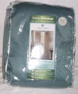   CRAWFORD WINDOW PANEL Teal Prelude Interlined Pinch Pleated / Back Tab
