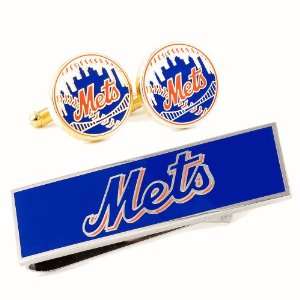   New York Mets Cufflinks and Money Clip Gift Set CLI D METS CM Jewelry