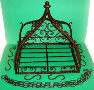 Wrought Iron Hanging Kitchen Pot Rack with 6 Hooks 20  