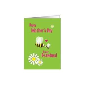  Mothers Day Great Grandma Daisies and Bees Card Health 