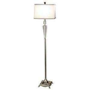  Dale Tiffany Prideaux Brushed Nickel and Crystal Floor Lamp 