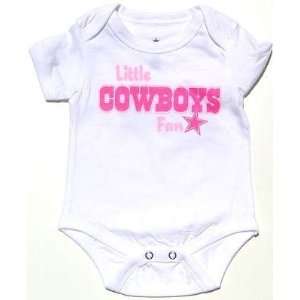  NEWBORN Baby Infant Dallas Cowboys Girl Pink Fan Tee Onesie 