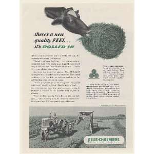  Roto Baler Cow Rolled Hay Bale Print Ad (54294)