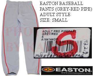New EASTON Baseball PRO Pants Piping Grey Adult SMALL  