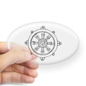  Dharma Wheel Religion Oval Sticker by  Arts 