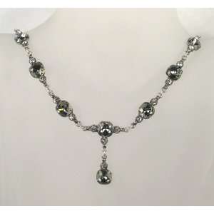  Ladies small nugget drop necklace   black diamond Jewelry