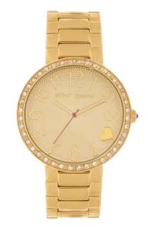 Betsey Johnson Lots n Lots of Time Textured Dial Bracelet Watch 