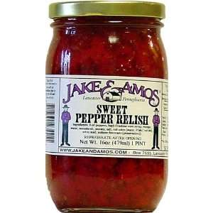 Jake & Amos Sweet Pepper Relish, 16 fl oz  Grocery 