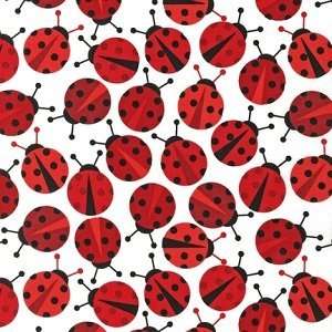 Robert Kaufman Urban Zoologie Ladybugs Red Fabric