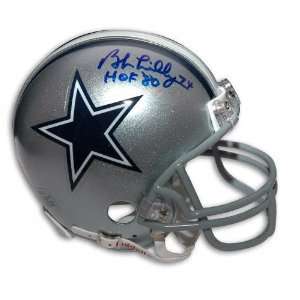 Bob Lilly Dallas Cowboys Autographed Mini Helmet with HOF 80 
