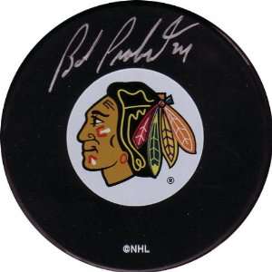 Bob Probert Chicago Blackhawks Autographed Hockey Puck