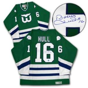 Bobby Hull Autographed Uniform   Hartford Whalers Last   Autographed 