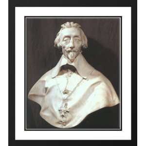 Bust of Cardinal Armand de Richelieu 20x23 Framed and Double Matted 