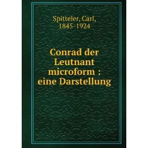   microform  eine Darstellung Carl, 1845 1924 Spitteler Books