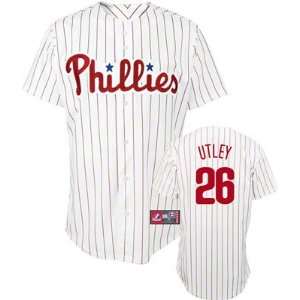 Chase Utley #26 Philadelphia Phillies 52(xl) Majestic Authentic Home 