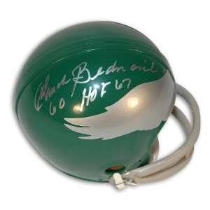 Chuck Bednarik Autographed Philadelphia Eagles Mini Helmet Inscribed 