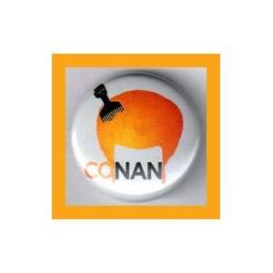 Conan OBrien Afro 1 Inch Button