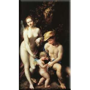   of Cupid 9x16 Streched Canvas Art by Correggio