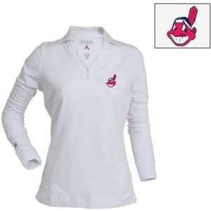  Cleveland Indians Womens Fortune Polo by Antigua   White 