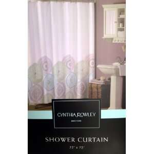 Cynthia Rowley New York Designer Shower Curtain 72 x 72  