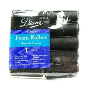  Diane Foam Rollers, Black, 1 Inch Beauty