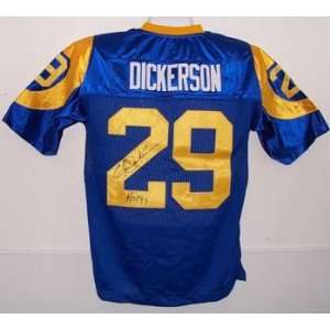 Eric Dickerson of the Los Angeles Rams Autographed/Hand Signed Custom 