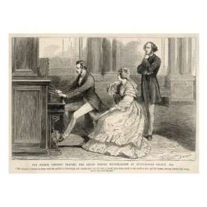 Felix Mendelssohn Listens to Prince Albert Play the Organ Stretched 