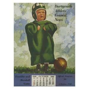 Dartmouth vs. Franklin and Marshall, 1944 Sports Giclee Poster Print 