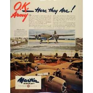  1942 Ad Glenn L. Martin Aircraft Army World War II 