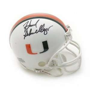 Howard Schnellenberger Miami Hurricanes Autographed Mini Helmet