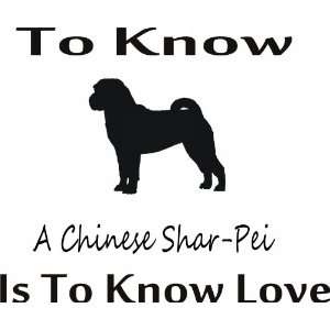 To know chinese shar pei   Removeavle Vinyl Wall Decal 