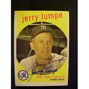  Jerry Lumpe New York Yankees #272 1959 Topps Autographed 