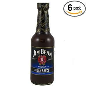 Jim Beam Original Steak Sauce, 11 Ounce Glass Bottle (Pack of 6)
