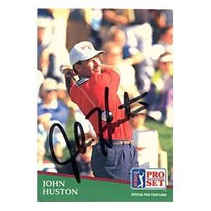 John Huston Autographed / Signed 1991 Pro Set Golf Card