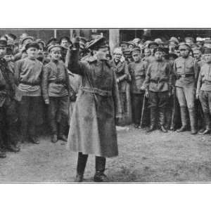 Leon Trotsky Russian Statesman, Haranguing Soldiers in 1920 