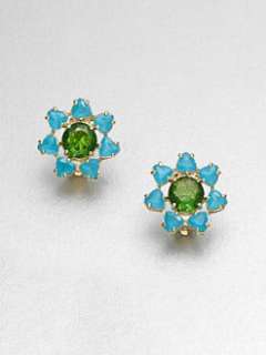 Kate Spade New York   Faceted Floral Stud Clip On Earrings