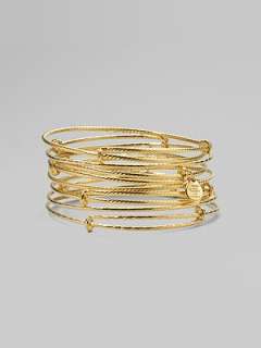 Alex and Ani   Textured Expandable Wire Bracelet Set    