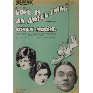   Thing Silent Film Ad Owen Moore   Original Print Ad