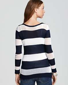 Quotation 525 America Sweater   Stripe Mesh Tunic